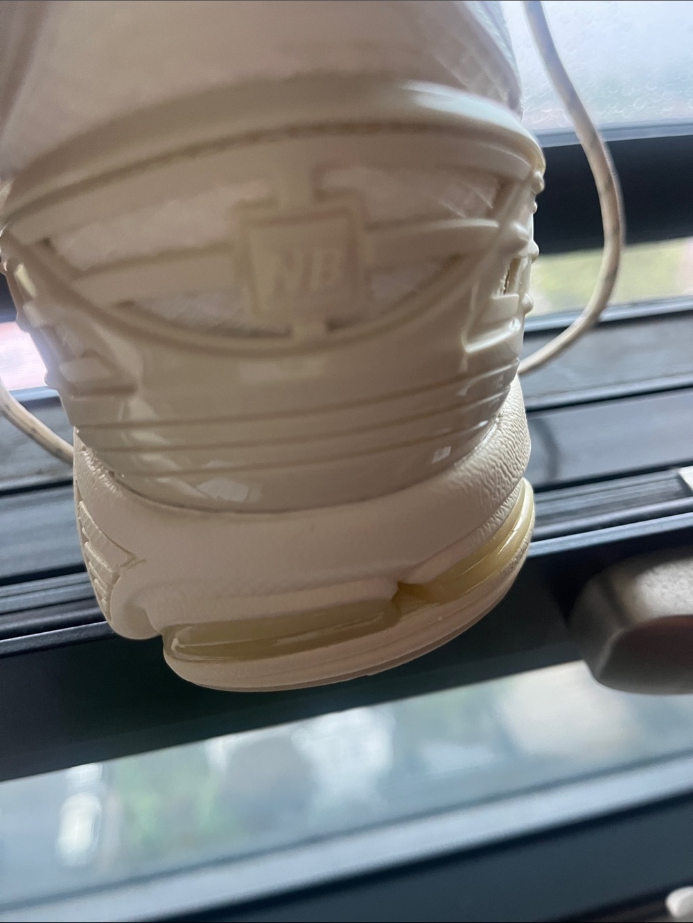 New Balance Women's Cream/Off-White Lace-Up Sneakers - Picture 3 of 6